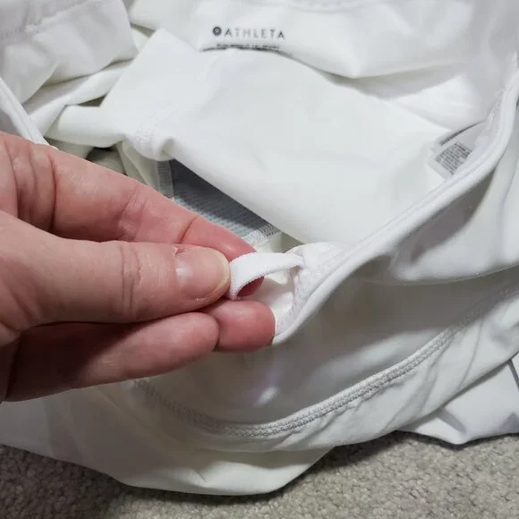 ATHLETA NWT Run With It 16" Skort Skirt Lined Tennis Golf White Women's Small - Picture 4 of 16